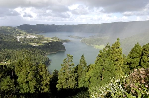 Azores Prints: Sete Citades Lake, Sao Miguel Island, Azores, Portugal, Europe