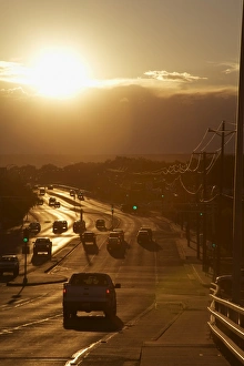 Albuquerque Prints: Setting sun on Avenida Boulevard