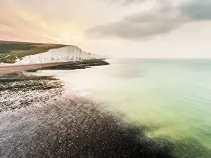 East Sussex Prints: The Seven Sisters chalk cliffs