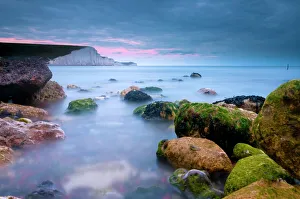 Seven Sisters Cliffs from Cuckmere Haven Beach, South Downs, East Sussex