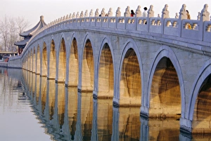 Peking Prints: Seventeen Arch Bridge, Kumming Lake, Summer Palace, Beijing, China