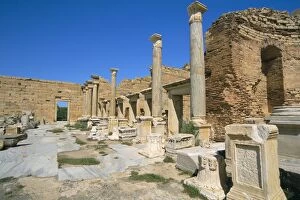 Images Dated 26th April 2005: Severan Forum, Leptis Magna, UNESCO World Heritage Site, Tripolitania, Libya