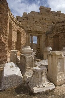 Images Dated 17th October 2007: Severan Forum, Roman site of Leptis Magna, UNESCO World Heritage Site, Libya