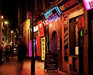 Night Life Prints: Sex shops, Soho, London, England, United Kingdom, Europe