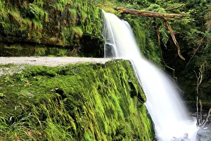 Scenic Landscape Prints: Sgwd Clun-Gwyn waterfall, Ystradfellte