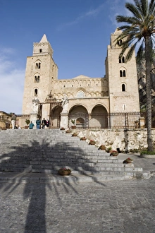 Piazza Duomo Prints: Shadow of palm tree