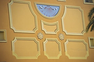 Measurement Prints: Shadowclock, trompe l oeil paintwork, Arenzano, Liguria, Italy, Europe