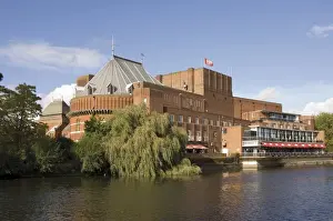 Theatre Prints: Shakespeare Memorial Theatre, home of the Royal Shakepeare Company, Stratford upon Avon