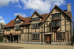 Tudor Prints: Shakespeares birthplace, Stratford-upon-Avon