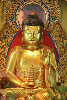Buddha Prints: Shakyamuni Buddha statue in Main Hall, Po Lin Monastery, Tung Chung, Hong Kong