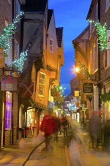 The Shambles at Christmas, York, Yorkshire, England, United Kingdom, Europe