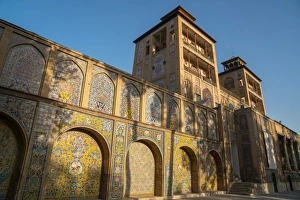 Typically Iranian Prints: Shams-al Emarat Towers (Edifice of the Sun), Golestan Palace, UNESCO World Heritage Site