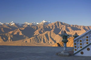 Arid Landscape Prints: Shanti Stupa and Stok-Kangri massif