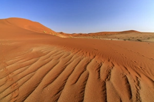 The shapes of sand constantly shaped by the wind, Deadvlei, Sossusvlei, Namib Desert