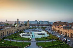 Lawn Prints: Shar Park and Qaysari Bazaars, Erbil, Kurdistan, Iraq, Middle East