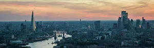 Connections Prints: The Shard, River Thames and City of London, London, England, United Kingdom, Europe