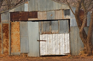 Corrugated Iron Prints: Shed, Sofala, historic gold mining town, New South Wales, Australia, Pacific
