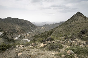 The Sheekh Mountains and the Burao to Berbera road, leading from the central plateau down to the coastal plain, Somaliland, northern
