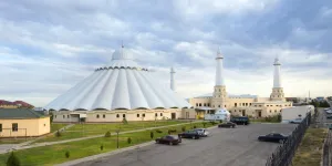Kazakhstan Prints: Sheikh Khalifa al Nahyan Mosque, Shymkent, South Region, Kazakhstan, Central Asia, Asia