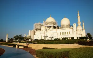 Prayers Prints: Detail of Sheikh Zayed Grand Mosque in Abu Dhabi, United Arab Emirates