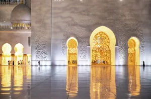 Doors Prints: Detail of Sheikh Zayed Grand Mosque in Abu Dhabi, United Arab Emirates