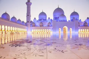 Aesthetic Prints: Sheikh Zayed Grand Mosque at dusk, Abu Dhabi, United Arab Emirates