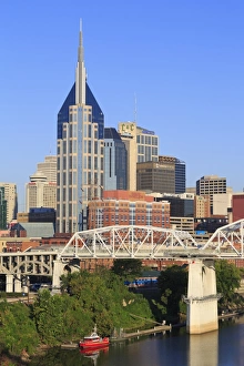 Nashville Prints: Shelby Pedestrian Bridge and Nashville skyline