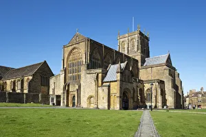 Footpath Prints: Sherborne Abbey, Sherborne, Dorset, England, United Kingdom, Europe