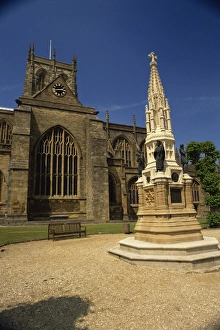 Sherborne Abbey and War Memorial, Sherborne, Dorset, England, United Kingdom, Europe