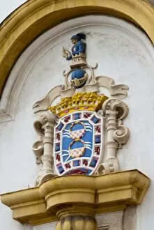 Bull Ring Collection: Shield of the city of Melilla on the bullring, Melilla, Spain, Spanish North Africa