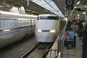 Shinkansen (Bullet) train at Shin-Osaka station, Kyushu, Japan, Asia