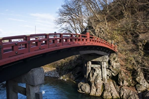 Nikko Prints: Shinkyo Bridge, UNESCO World Heritage Site, Nikko, Kanto, Japan, Asia