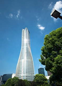 Hangzhou Prints: Shiny Raffles City skyscraper, Hangzhou, China, Asia