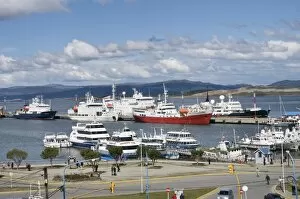 Images Dated 17th February 2009: Ships in docks in the southernmost city in the world, Ushuaia, Argentina, South America