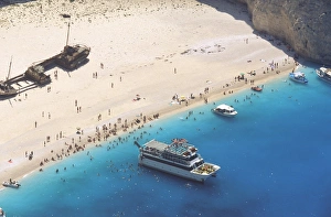 Images Dated 1st April 2010: Shipwreck Cove, Zakinthos, Ionian Islands, Greek Islands, Greece, Europe