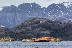 Shipwreck Prints: Shipwreck in the Strait of Magellan, Patagonia, Chile, South America