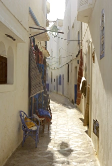 Atlantic Coast Prints: Shop in an alley, Asilah, Atlantic coast, Morocco, North Africa, Africa