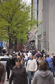 Foot Path Prints: Shoppers on North Michigan Avenue, The Magnificent Mile, Chicago, Illinois