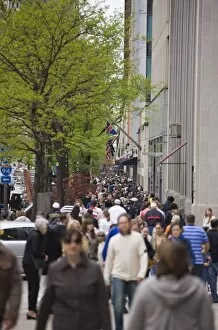 Shoppers on North Michigan Avenue, The Magnificent Mile, Chicago, Illinois