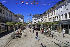 Saarland Prints: Shopping street Franzstravue, Saarlouis, Saarland, Germany, Europe