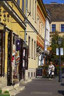 Castle Hill Prints: Shops on Castle Hill, Budapest, Hungary, Europe
