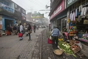 Images Dated 18th April 2010: Shops display products arriving thanks to the Indian Railways, Darjeeling, India, Asia