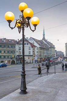 Bern Prints: Shops on Kornhausplatz, Bern, Jungfrau region, Bernese Oberland, Swiss Alps, Switzerland