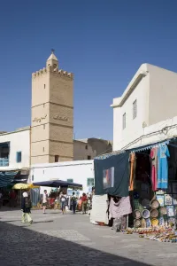 Kairouan Prints: Shops and mosque in the Medina
