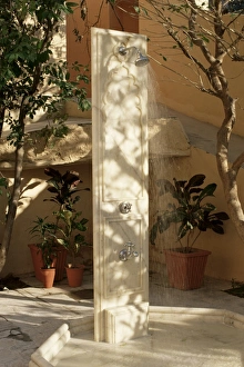 Samode Prints: Shower by the swimming pool