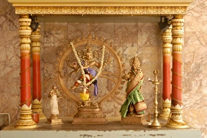 Hindu Prints: Shrine with Hindu deity