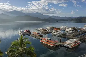 Taiwan Prints: Shuishe Pier, morning, Sun Moon Lake, Taiwan, Asia