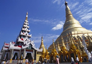 6th Century Prints: Shwedagon Pagoda, Rangoon, Myanmar