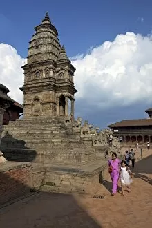 Images Dated 1st October 2010: Siddhi Lakshmi Shikara temple, Durbar Square, Bhaktapur, UNESCO World Heritage Site