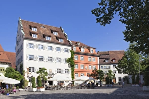 Meersburg Prints: Sidewalk cafe at the Schlossplatz square